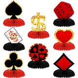 8-Piece Casino Birthday Party Decorations Set – Poker & Playing Card Theme Centerpieces & Signs