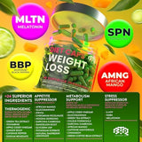 Bioteque Lab Weight Loss Diet Capsules, Natural Appetite Suppressant, Day & Night Fat Burner for Women & Men with Apple Cider, Green Coffee Bean Extract, Metabolism Booster Supplement - 60 Pills