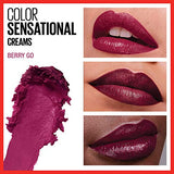 Maybelline Color Sensational Lipstick - Berry Go - Cream Finish - Hydrating Lipstick - 0.15 oz