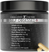 Self Obsessed 10 in 1 Masculinity Maximizer Supplement, Shilajit for Men, Tongkat Ali, Ashwaganda, Fenugreek Muscle Growth, Energy Management, Drive, Strength, Recovery 1-month supply (Pack of 1)