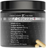 Self Obsessed 10 in 1 Masculinity Maximizer Supplement, Shilajit for Men, Tongkat Ali, Ashwaganda, Fenugreek Muscle Growth, Energy Management, Drive, Strength, Recovery 1-month supply (Pack of 1)