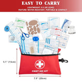 140 Piece Mini First Aid Kit - Portable Emergency Medical Kit