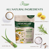 Hemorrhoid Treatment Sitz Bath Salt - Natural Soak Blend Epsom Salt with Essential Oils, Postpartum Recovery - 14.1oz