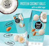 Premium Feel Fit Coconut Protein Wafer Balls with Almonds - 63g Sugar-Free Snack