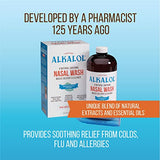 Alkalol Natural Soothing Nasal Wash Kit - Mucus Solvent & Cleaner, 16 oz with Cup