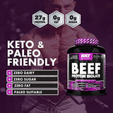 NXT Nutrition عزل بروتين اللحم البقري: مسحوق استشفاء العضلات صديق للكيتو والباليو (١,٨ كجم)