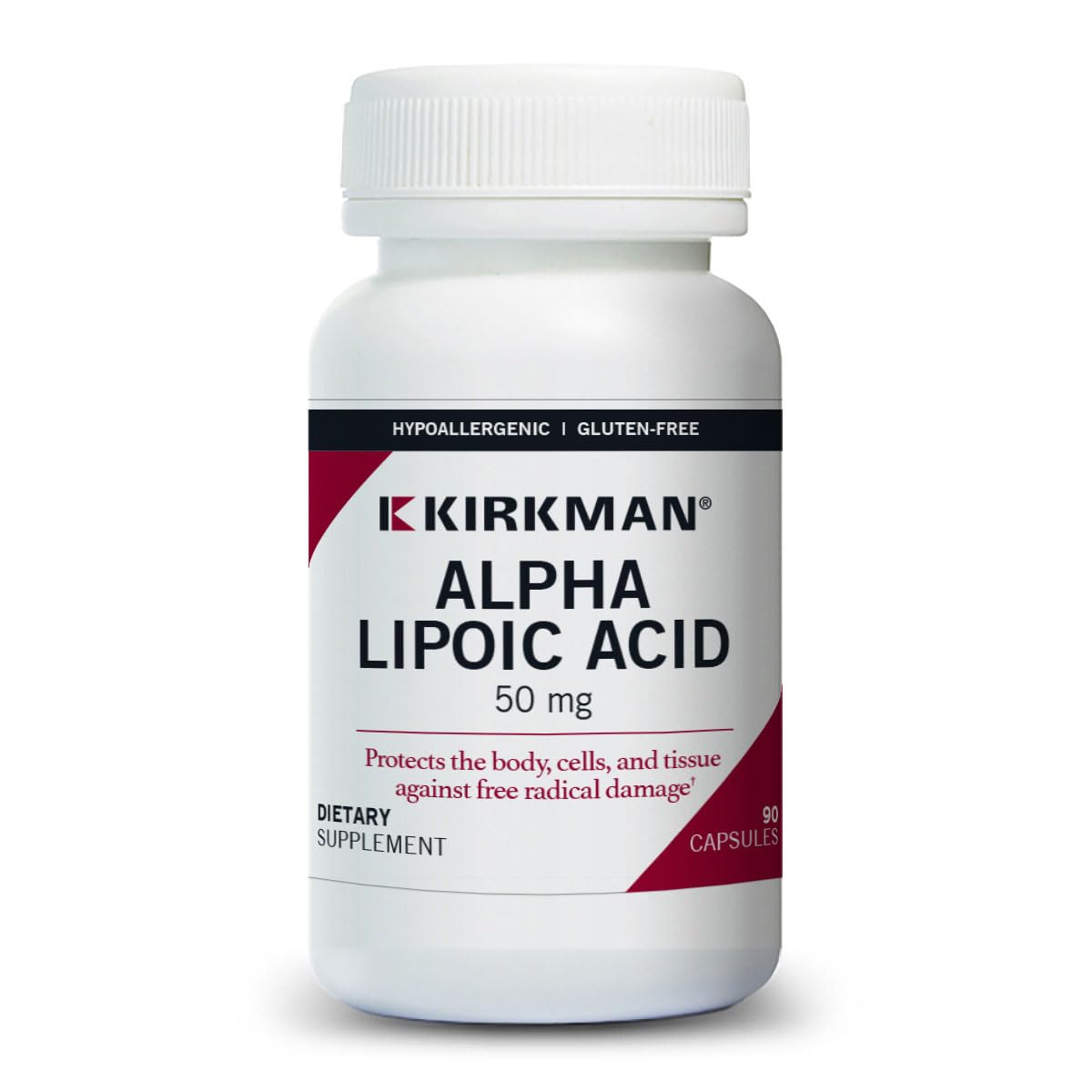Kirkman Alpha Lipoic Acid 50mg Hypoallergenic - Antioxidant Nerve Support, 90 Capsules