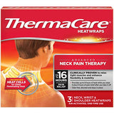 ThermaCare Portable Neck & Shoulder Pain Relief Heat Wraps, 3 Count – Multi-Purpose Air-Activated Heating Pads