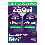 ZzzQuil Nighttime Sleep Aid Liquid, Berry Flavor, Warming Relief (24oz)