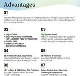 Fit & Lean Meal Shake, Fat Burning Meal Replacement, Meal Replacement with Protein, Fiber, Probiotics and Organic Fruits & Vegetables, Cookies and Cream, 1lb, 10 Servings Per Container