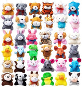 36 Pack Mini Animal Plush Toys - Party Favors, Keychain Decorations