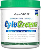 ALLMAX, CytoGreens, Premium Green Superfood for Athletes, Acai Berry Green Tea, 1.2 lbs (535 g)