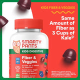 SmartyPants Kids Fiber & Veggies Gummies - Mixed Berry, 60 Count