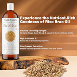 Rice Bran Oil 16oz - 100% Pure Natural Oil for Skin, Face, Hair & Body Care