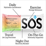 SOS Hydration Electrolyte Powder Drink Mix - Low Sugar | Rapid Rehydration | Keto Friendly | Rainbow Sherbet