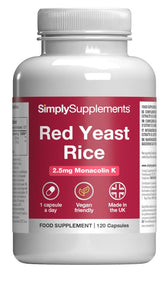 Red Yeast Rice 120 Capsules | Fermented Extract for Natural Cholesterol Support