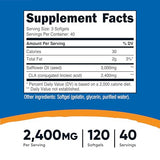 Nutricost CLA 2,400mg - 120 Softgels | Gluten Free, Non-GMO | Supports Fat Metabolism & Lean Muscle