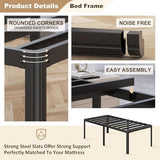 Wemart Twin Size Folding Bed with Mattress - Portable Roll Away Guest Bed (Black)