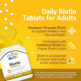 21st Century Biotin 10,000 mcg unflavored tablets, 120 count for hair, skin, and nail support