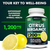 HEALTHYEXTRACTS Bergamot Citrus Extract Supplement - 150:1 Extract, 1200 Mg Per Serving, 80% Polyphenols - High Cholesterol Support - Italian Origin - 60 Capsules