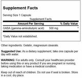Swanson GABA 500mg: Relax & unwind Naturally (100 Capsules)
