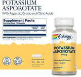 Solaray Potassium Aspartate 200 Capsules For Electrolyte Balance