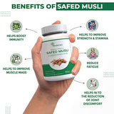 Herbal Max Safed Musli Extract 800mg 60 Capsule Combo with Ginseng