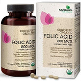 FutureBiotics Folic Acid 800mcg - 120 Organic Vegetarian Tablets