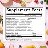 Women's Probiotic 60 Caps by Doctor's Recipes - 50 Billion CFU with Organic Prebiotics