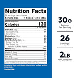 Nutricost Whey Protein Isolate (Unflavored) 2LBS - Pure Protein, No Additives, High Bioavailability