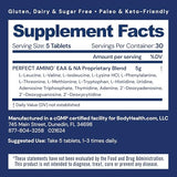 BodyHealth PerfectAmino Tablets: All 8 Essential Amino Acids + BCAAs for Muscle, Recovery & Strength