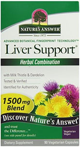 Nature's Answer Liver Support - 90 Vegetarian Capsules (1500mcg)