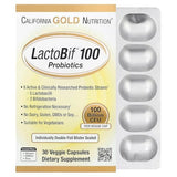 California Gold Nutrition LactoBif 100 Probiotics – 100 Billion CFU Multi-Strain Probiotic Formula, 30 Veggie Capsules