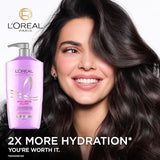 L'Oréal Paris Elvive Hyaluron Plump Hydrating Shampoo, Dehydrated Hair, 26.5 oz, Paraben-Free