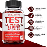 Atlantis Nutrition Testosterone Booster For Men Gummies - Male Enhancement, Boosts Energy, & Optimizes Physical Performance Formulated w/Tribulus, Horny Goat Weed, Saw Palmetto, Maca Root - 60 Gummies