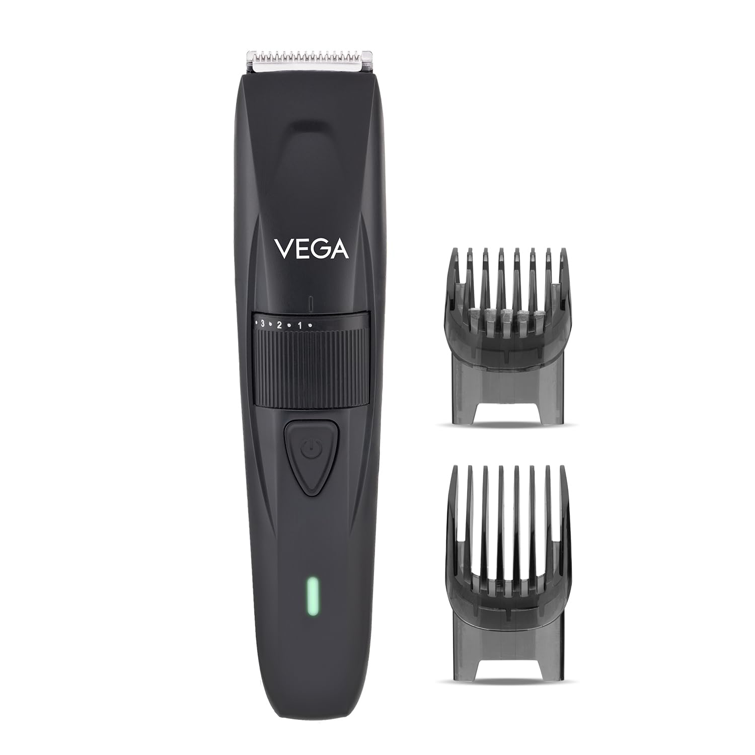 Vega Power Lite Beard Trimmer for Men - Black, 90 Min Runtime, 40 Length Settings