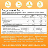 Llama Naturals Kids Prebiotic & Probiotic Gummies - Peach Mango, 60 Count, Vegan & Organic
