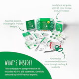 Mini First Aid Kit - 90-Piece Complete Kids First Aid Kit with Plasters, Bandages, Burn Gel & Medical Tools - Portable Safety Kit for Car, Home, Office, Travel & Camping