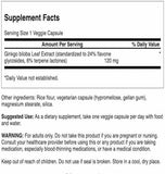 Swanson Ginkgo Biloba Extract For Brain and Cognitive Health Delayed Release (120mg)- 100 Caps .