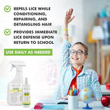 Head Hunters Lemon Heads Natural Head Lice Repellent Spray - Safe Lice Prevention for Kids