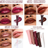 Paporich 5-Color Lip Jam Hydrating Lip Gloss Set - High-Shine Plumping Glossy Lipsticks with Glass-Like Finish