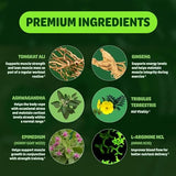 Testosterone Booster Supplement for Men - Male Enhancing Test Boost - Ashwagandha, L-Arginine, Tongkat Ali, Tribulus + More - Workout, Build...