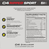 Cellucor C4 Ripped Sport Pre-Workout Powder – Fat Burning Formula for Energy & Focus, 30 Servings