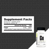 NutraBio Copper Chelate: Boost Immunity with 3mg Copper (90 Capsules)