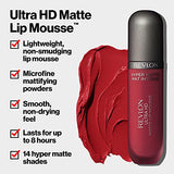 Revlon Ultra HD Lip Mousse Hyper Matte - Dusty Rose, Long-lasting Liquid Lipstick