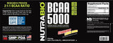 NutraBio Vegan BCAA 5000 Powder - Strawberry Lemon Bomb - 60 Servings