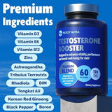Testosterone Booster Supplement for Men - Male Enhancing Test Boost - Ashwagandha, Tongkat Ali, Rhodiola, Tribulus, Vitamin D3, B6, B12 - Workout,...
