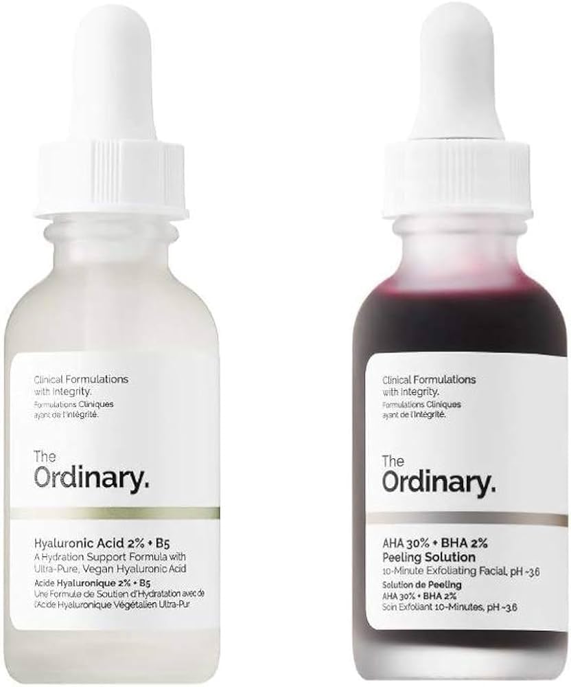 The Ordinary AHA 30% + BHA 2% Peeling Solution with Hyaluronic Acid 2% + B5 - Deep Exfoliation for Glowing Skin