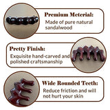 KASTWAVE Natural Sandalwood Massage & Acupressure Comb for Scalp, Face & Body