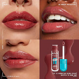NYX Professional Makeup Lip IV Hydrating Gloss Stain - Drippin' In Rose | Up to 12HR Hydration, High Pigment, Wet Shine Finish